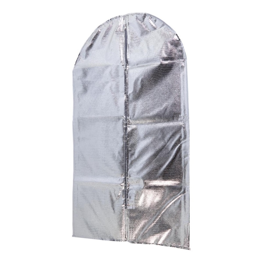 Joy Mangano Silver Double Sided Zip Up Garment Bag NWT